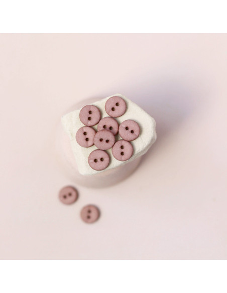 Bouton à deux trous 10 mm - Tomette