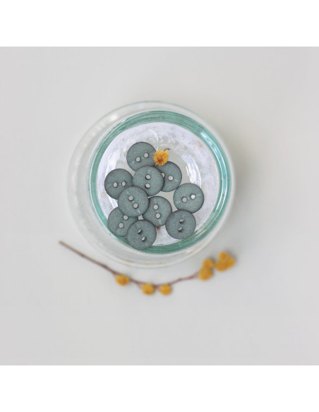 Bouton à deux trous 10 mm - Laurier