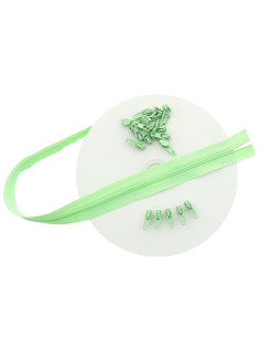 Rouleau de 10 mètres de fermeture nylon - Vert d´eau