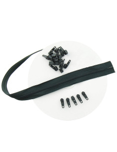 Rouleau de 10 mètres de fermeture nylon - Gris anthracite