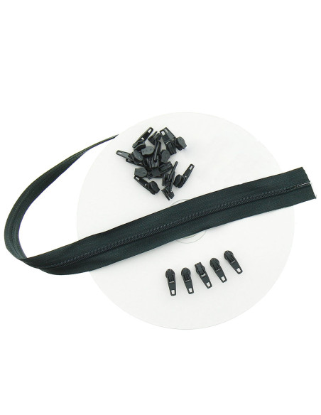 Rouleau de 10 mètres de fermeture nylon - Gris anthracite
