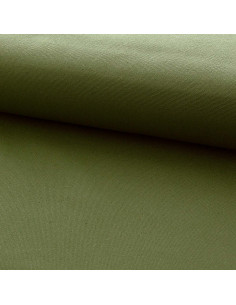 Toile de coton canvas demi-natté - Vert mousse