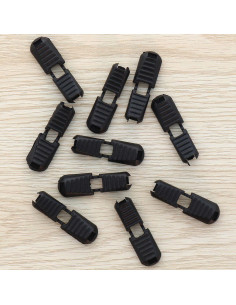 Embout de cordon pliable - Noir