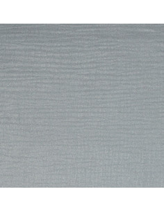 Tissu double gaze de coton irisé pailleté - Gris perle 2