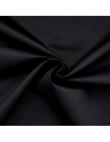 Tissu gabardine polycoton - Noir