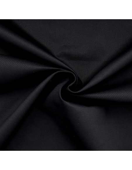 Tissu gabardine polycoton - Noir