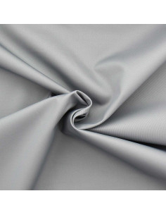 Tissu gabardine polycoton - Gris argent