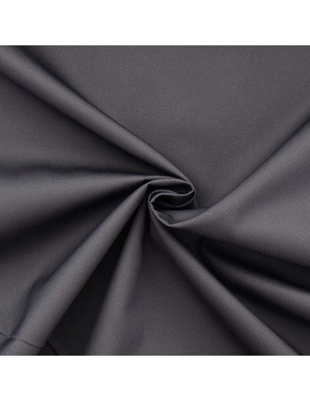 Tissu gabardine polycoton - Gris foncé