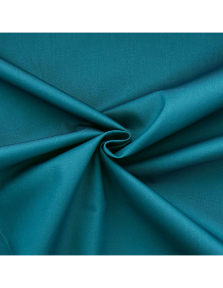 Tissu gabardine polycoton - Bleu canard