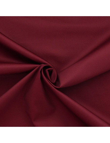 Tissu gabardine polycoton - Bordeaux