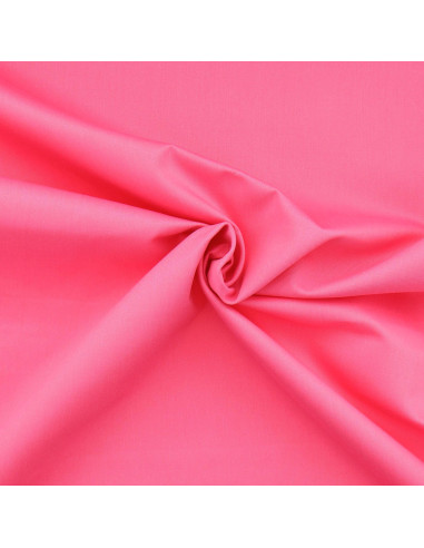 Tissu gabardine polycoton - Rose bonbon