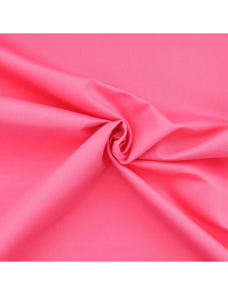 Tissu gabardine polycoton - Rose bonbon