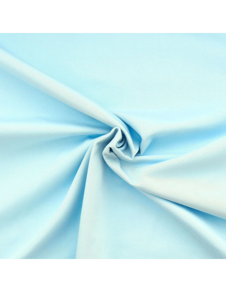 Tissu gabardine polycoton - Bleu layette