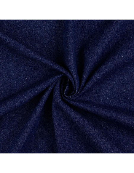 Tissu jeans coton classique - Bleu denim