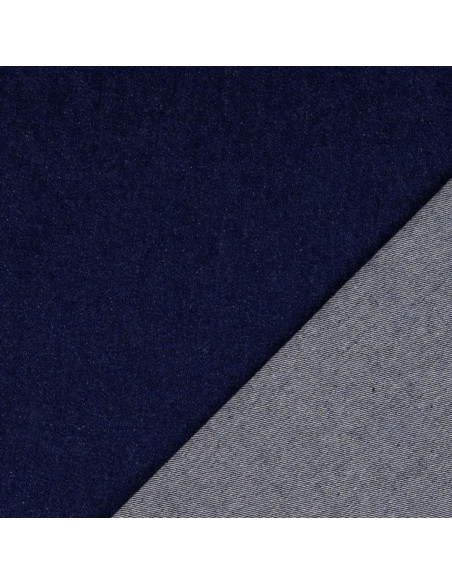 Tissu jeans coton classique - Bleu denim