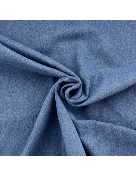 Tissu jeans Denim stretch - Bleu moyen