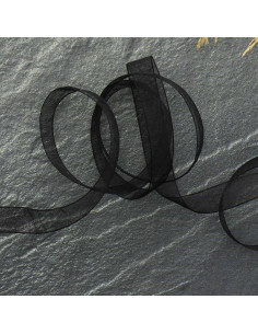 Ruban organza - Noir