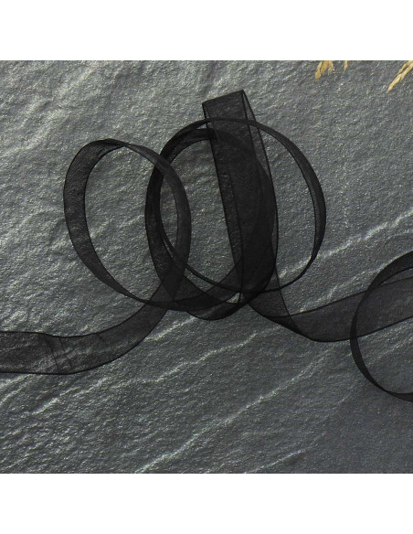 Ruban organza - Noir