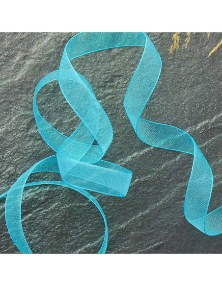 Ruban organza - Bleu turquoise
