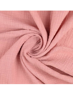 Tissu double gaze de coton Vintage - Vieux rose