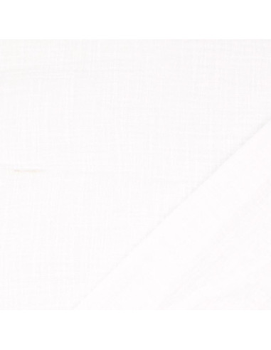 Tissu double gaze de coton Vintage - Blanc
