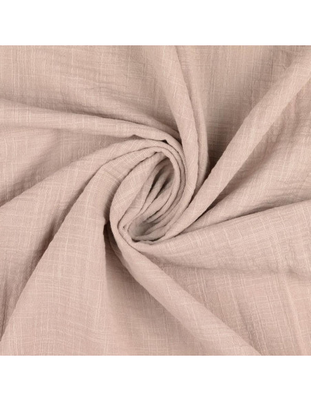 Tissu double gaze de coton Vintage - Sable