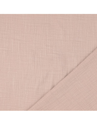 Tissu double gaze de coton Vintage - Sable
