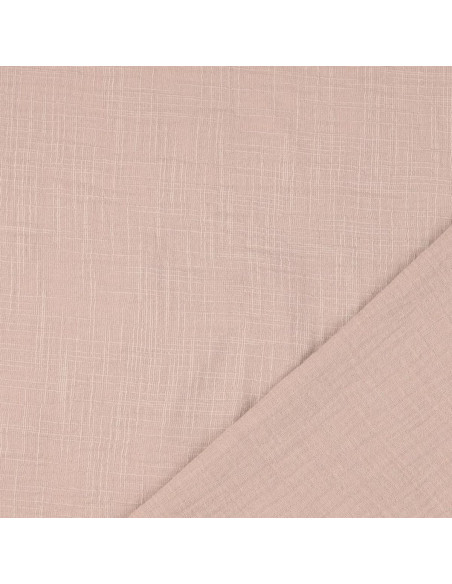 Tissu double gaze de coton Vintage - Sable
