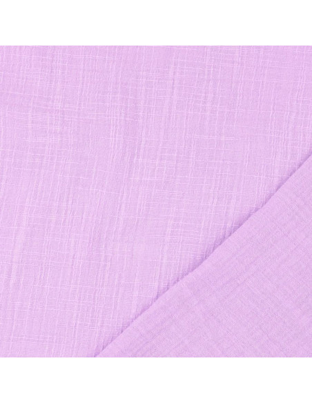 Tissu double gaze de coton Vintage - Lilas