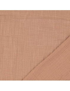 Tissu double gaze de coton Vintage - Beige 2