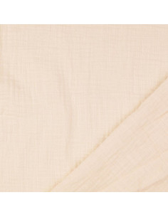 Tissu double gaze de coton Vintage - Ecru 2