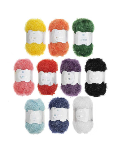 Coffret 10 pelotes de fil à crocheter Creative Bubble - Rainbow