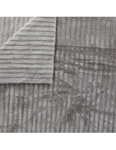 Tissu minky grosses côtes - Taupe 2