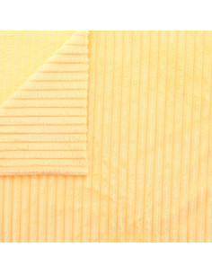 Tissu minky grosses côtes - Jaune 2