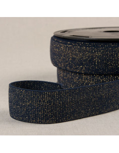 Elastique boxer pailleté - Marine et or