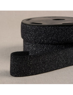 Elastique boxer pailleté - Noir et argent