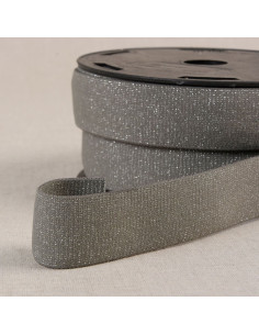 Elastique boxer pailleté - Gris et argent