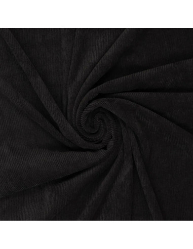 Tissu velours côtelé - Noir