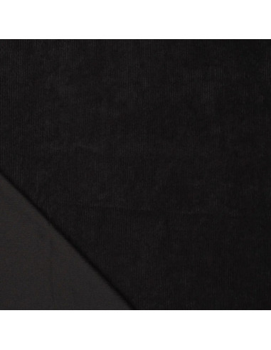 Tissu velours côtelé - Noir