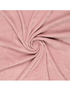 Tissu velours côtelé - Vieux rose clair