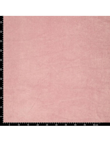 Tissu velours côtelé - Vieux rose clair