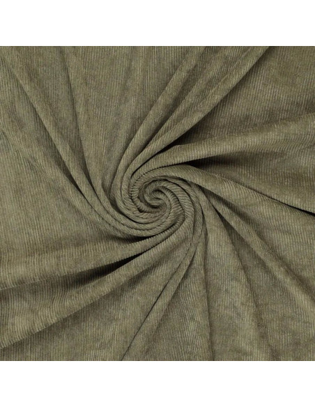 Tissu velours côtelé - Kaki