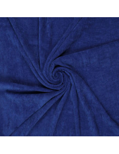Tissu velours côtelé - Bleu roi