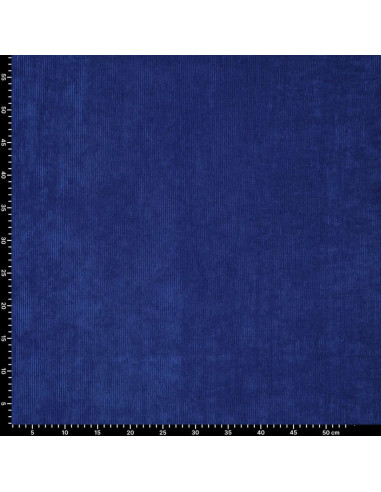 Tissu velours côtelé - Bleu roi