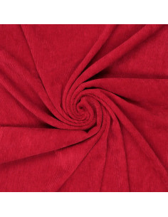Tissu velours côtelé - Rouge