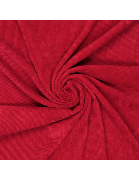 Tissu velours côtelé - Rouge