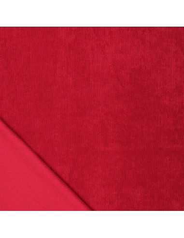 Tissu velours côtelé - Rouge