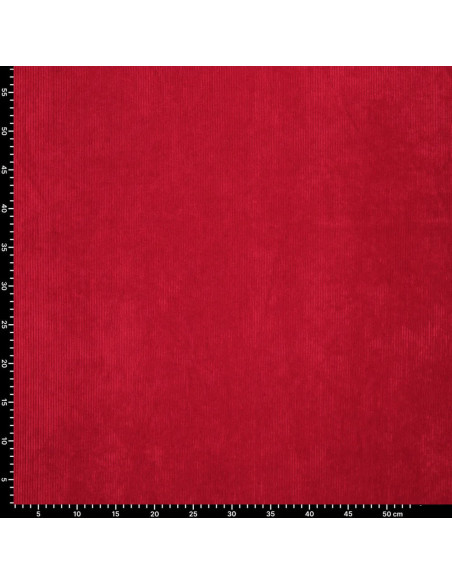 Tissu velours côtelé - Rouge
