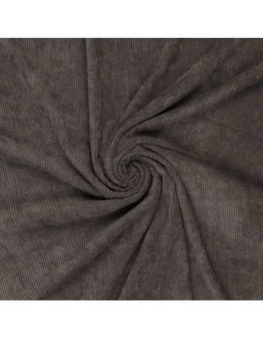 Tissu velours côtelé - Gris foncé