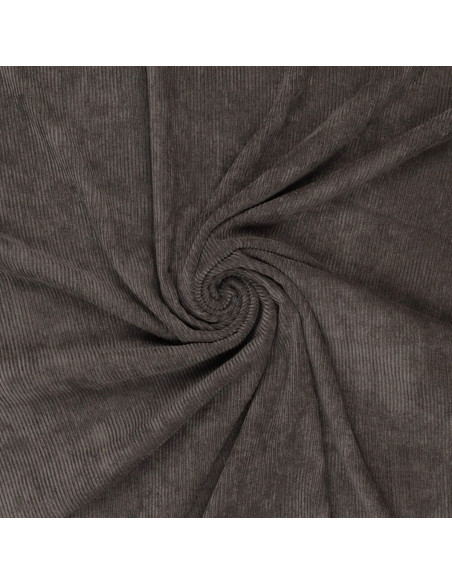 Tissu velours côtelé - Gris foncé